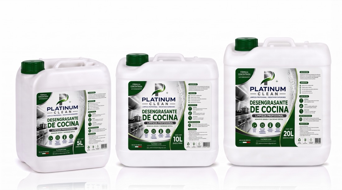Desengrasante de Cocina Platinum Clean en 5, 10 y 20 litros
